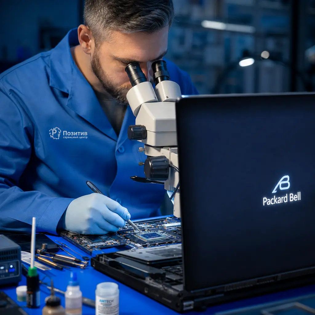 Замена видеокарты ноутбука Packard Bell в Череповце