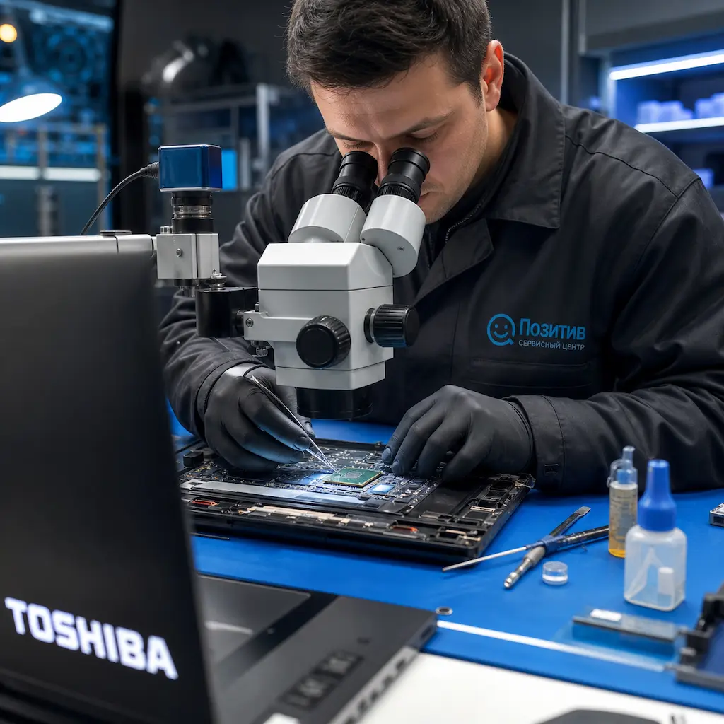 Замена видеокарты ноутбука Toshiba в Череповце
