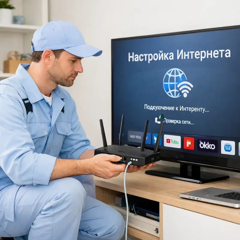 Настройка интернета на телевизоре в Череповце