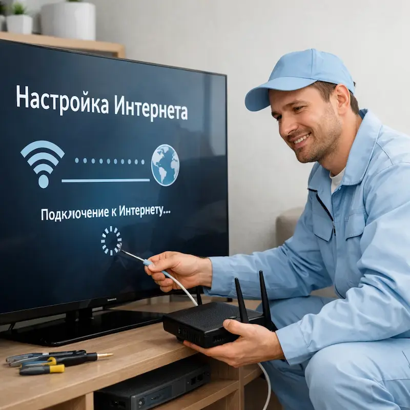 Настройка интернета на ТВ в Череповце