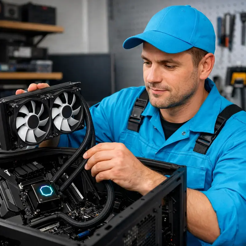Установка водяного охлаждения на компьютер в Череповце